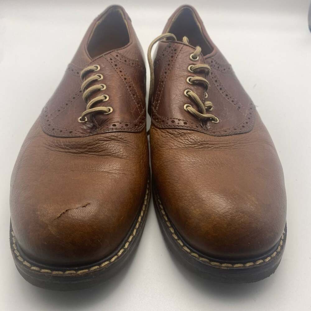 Johnston & Murphy Brown Leather Saddle Shoes Size 10 (GS1017)